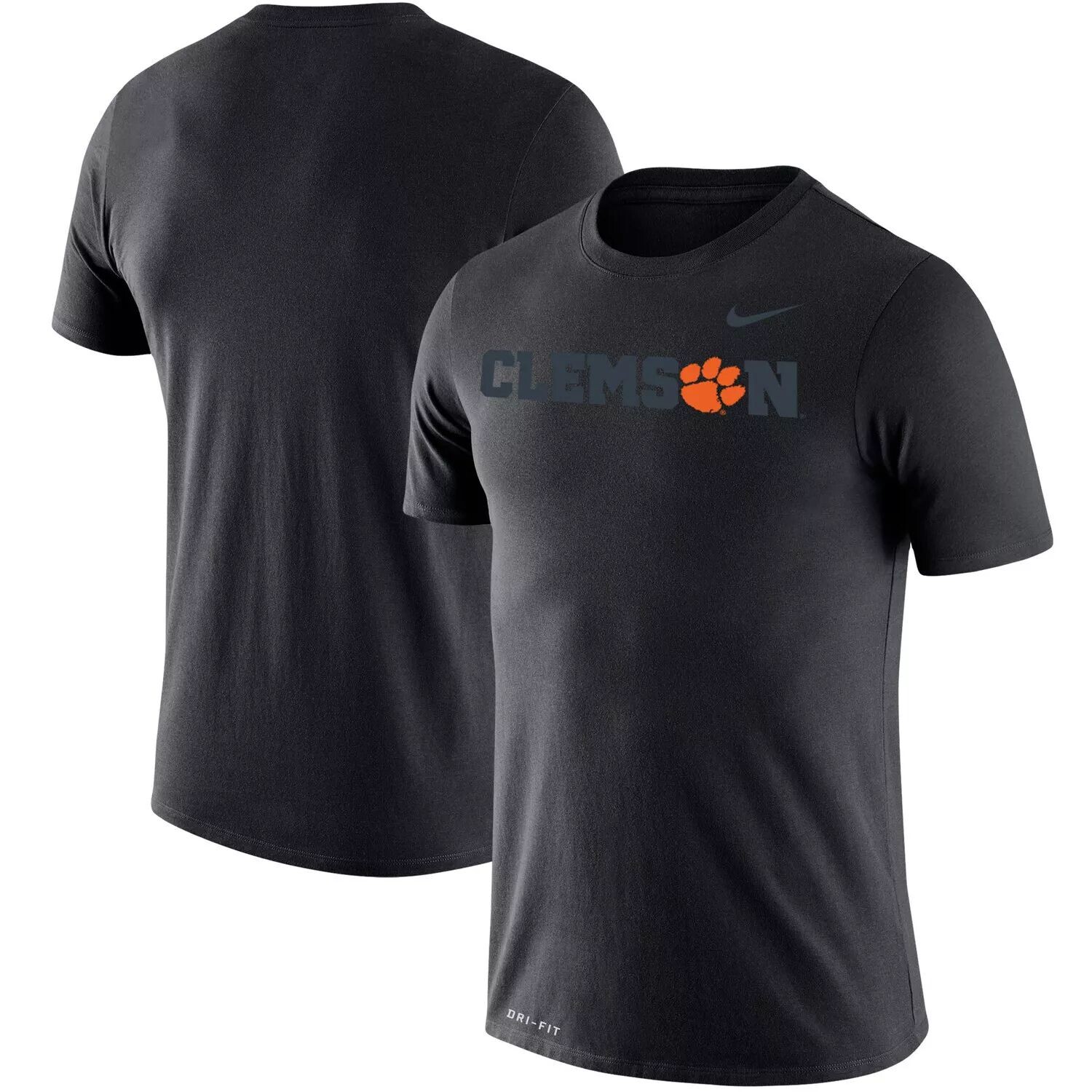 

Мужская черная футболка Clemson Tigers Big & Tall Legend Performance Nike, Черный