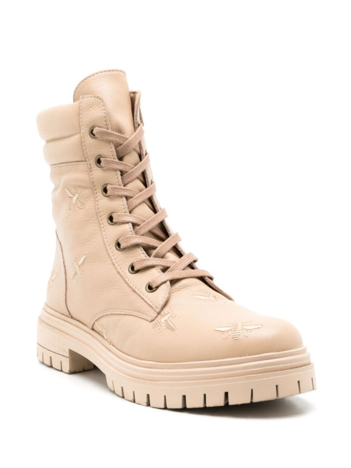 

Blue Bird Shoes ботинки на шнуровке с вышивкой, серый