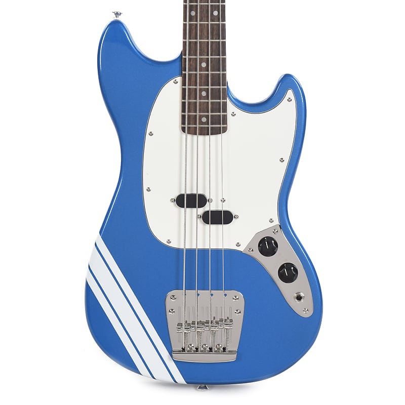цена Басс гитара Squier Classic Vibe '60s Competition Mustang Bass Lake Placid Blue w/Olympic White Stripe