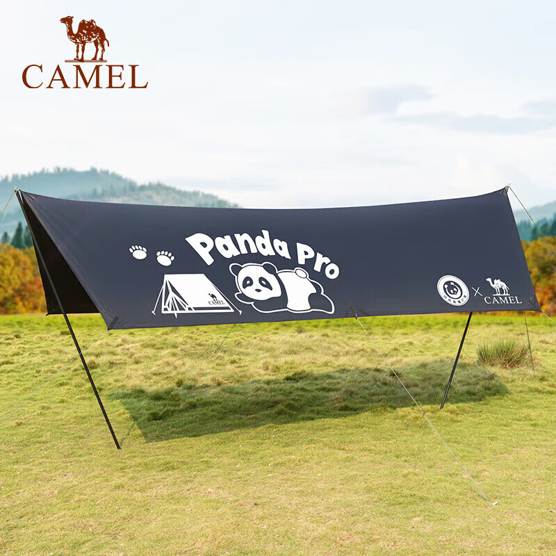

Виниловый шестиугольный навес Camel (Camel) для кемпинга, переносной тент 1J32267476, виниловый солнцезащитный «Панда», черный