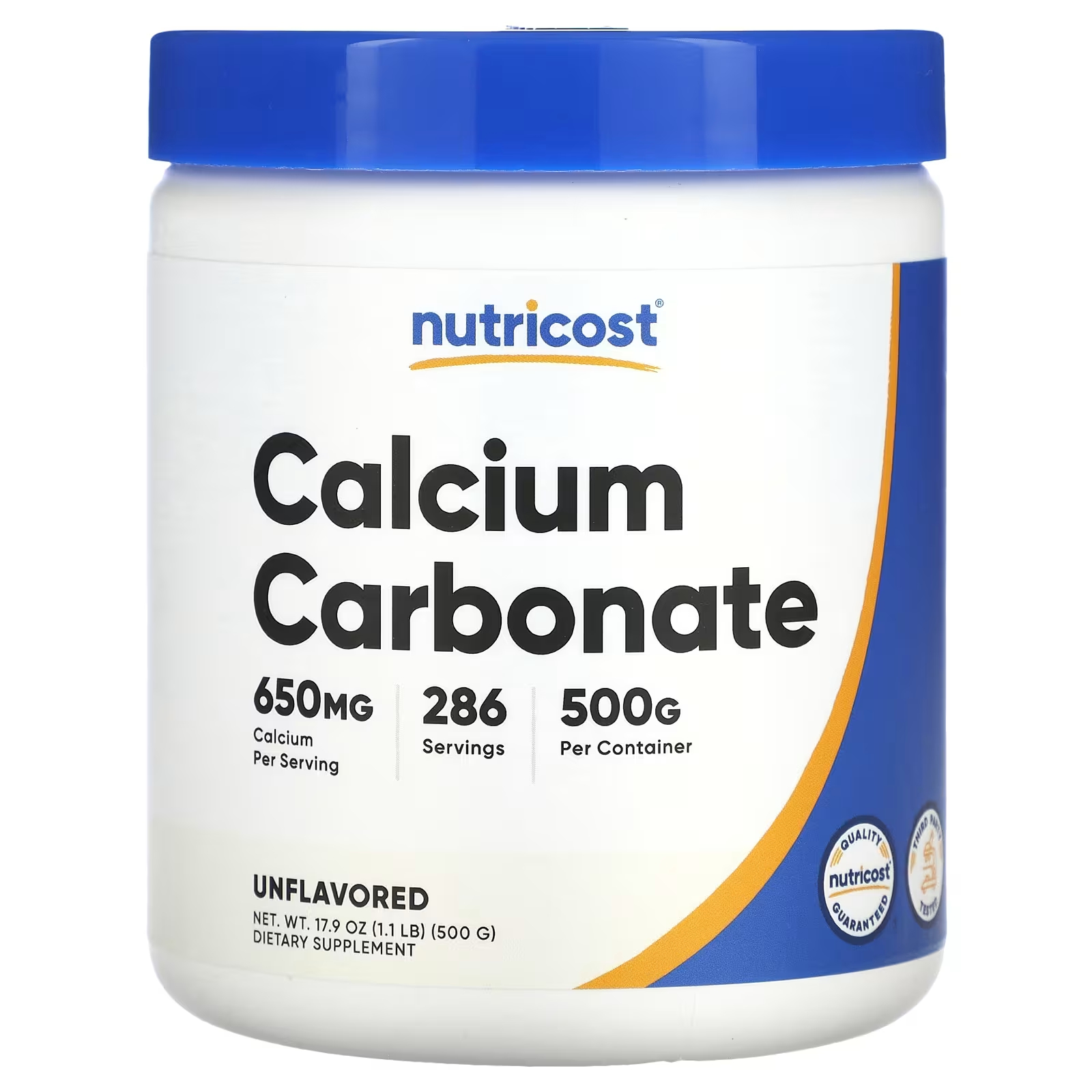 Карбонат кальция Nutricost, 500 г карбонат кальция 3 шт