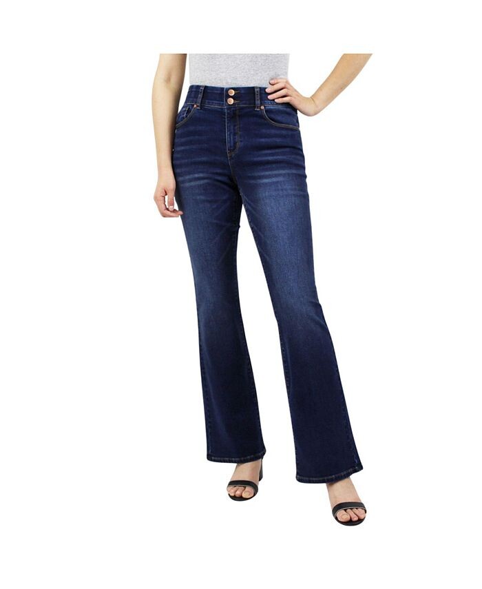 

Женские темные джинсы Bootcut с кокеткой сзади Indigo Poppy, синий