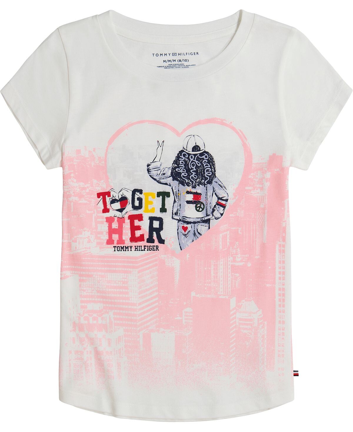 

Футболка с короткими рукавами Big Girls Change The World Tommy Hilfiger