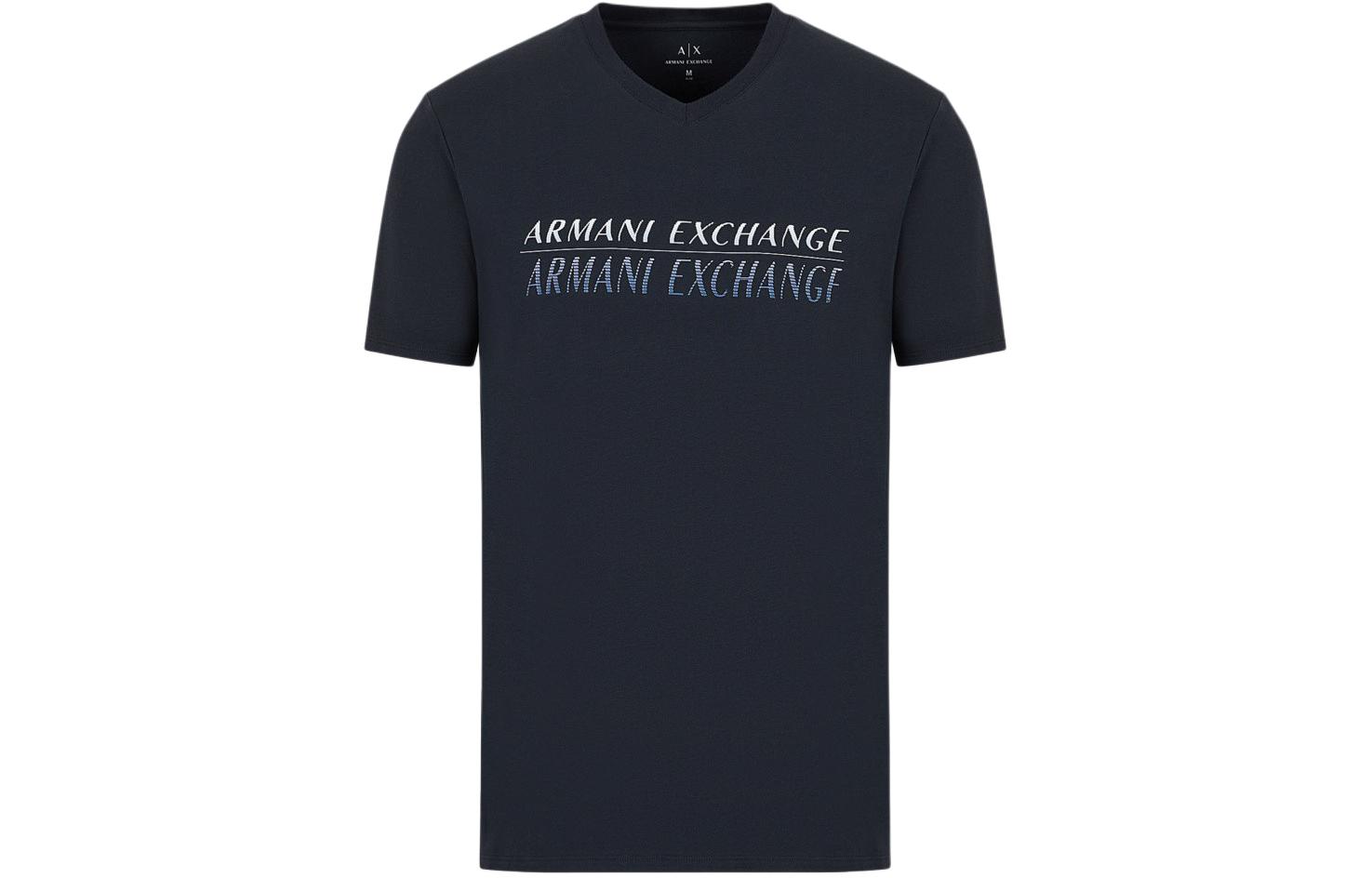 

Футболка мужская темно-синяя Armani Exchange, темно-синий