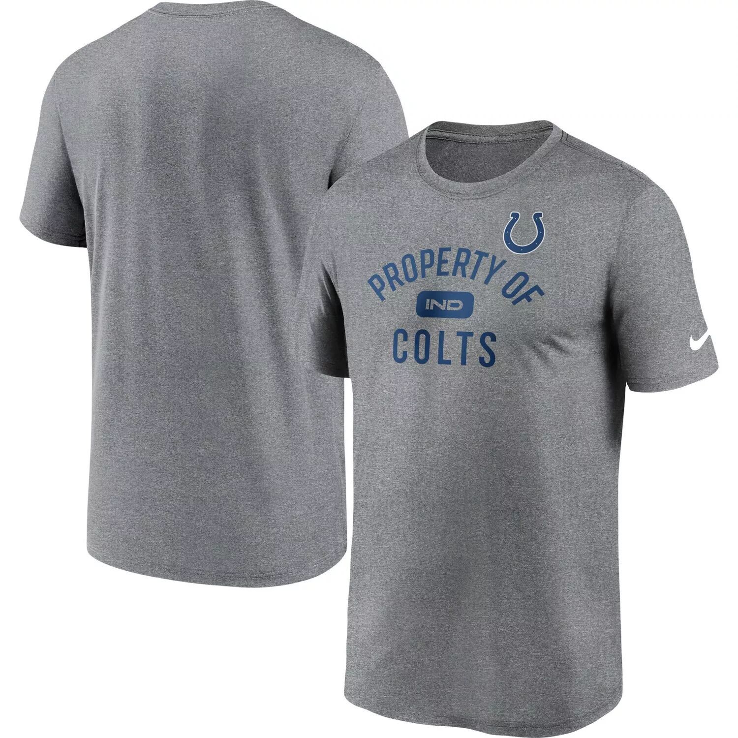 

Мужская футболка Nike Heathered Charcoal Indianapolis Colts Property Of Legend Performance