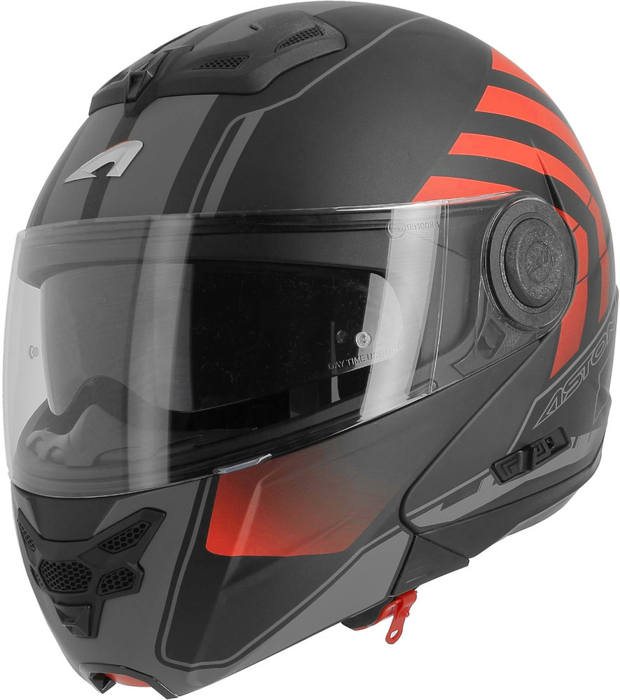 Шлем RT 800 Crossroad Astone, черный матовый/красный