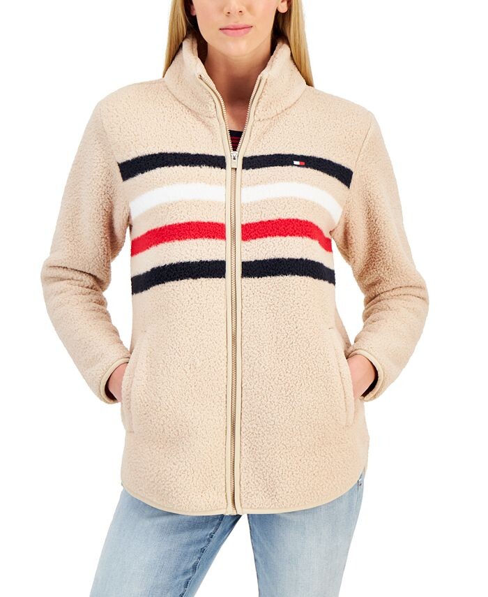 

Женская куртка из шерпы с воротником-стойкой Tommy Hilfiger, коричневый