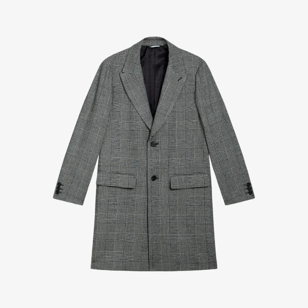 

Пальто Raydash классического кроя из смесовой шерсти в клетку Ted Baker, серый
