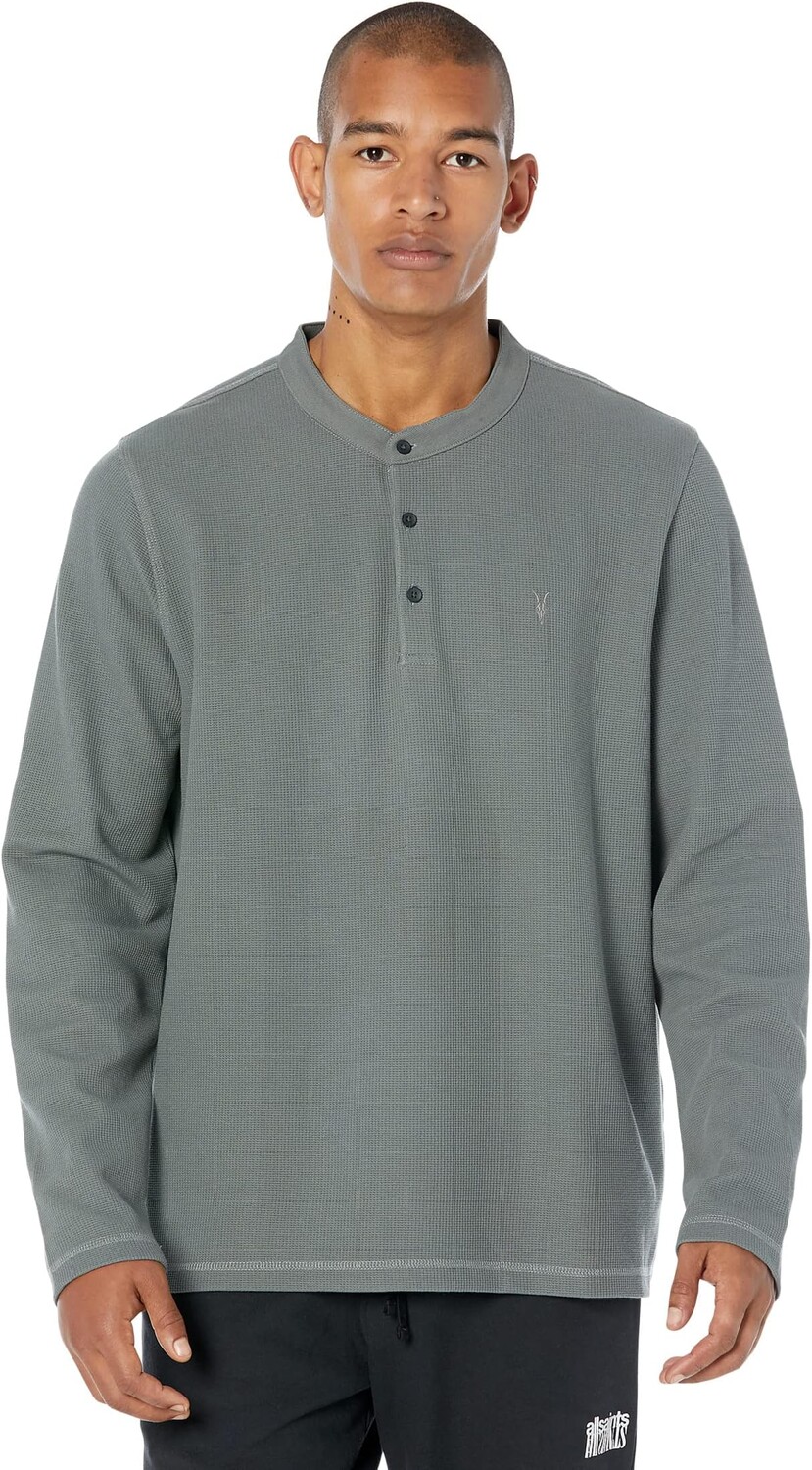 

Хенли Hayes с длинным рукавом AllSaints, цвет Moore Green