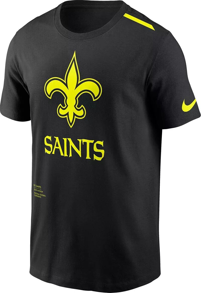 

Черная мужская футболка Nike New Orleans Saints 2023 Volt