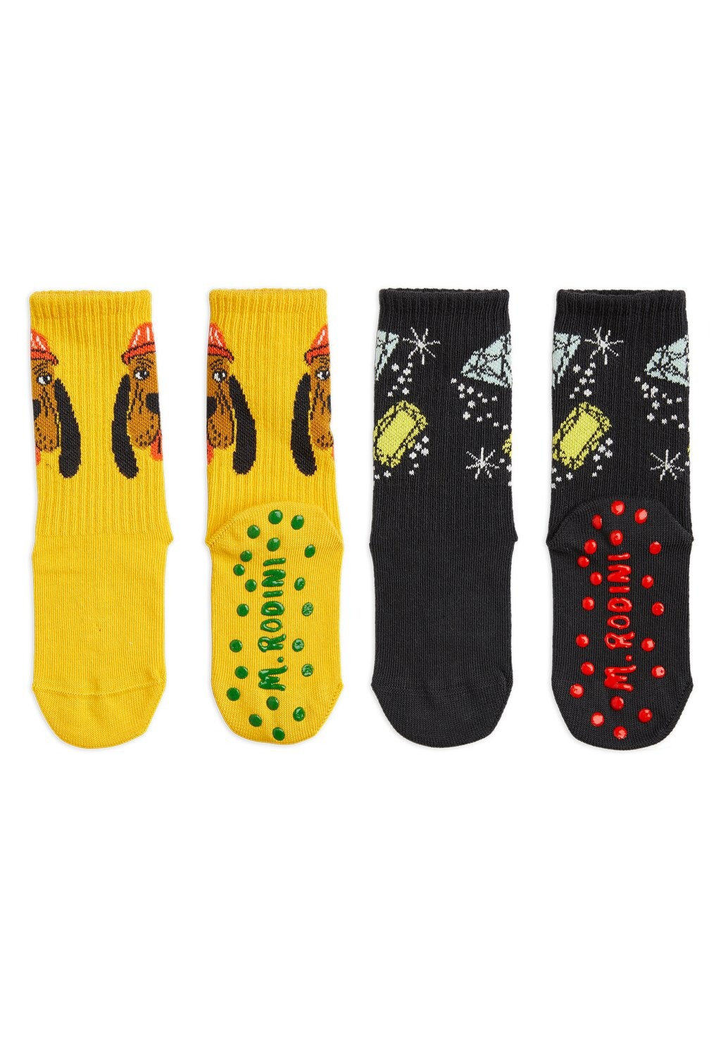 

Носки BLOODHOUND/JEWELS 2 PACK ANTISLIP SOCKS Mini Rodini, разноцветный