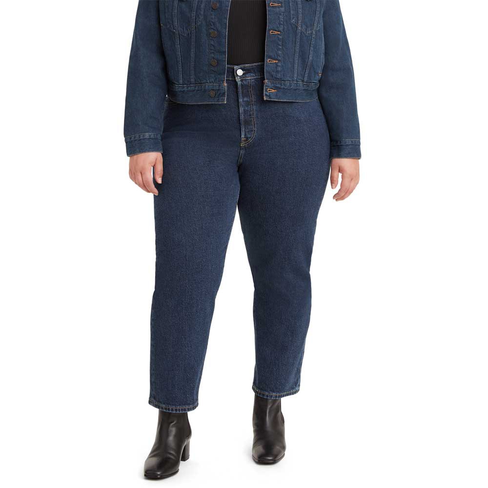 куртка levi´s plus plus original trucker синий Джинсы Levi´s Plus 501 Original Cropped, синий