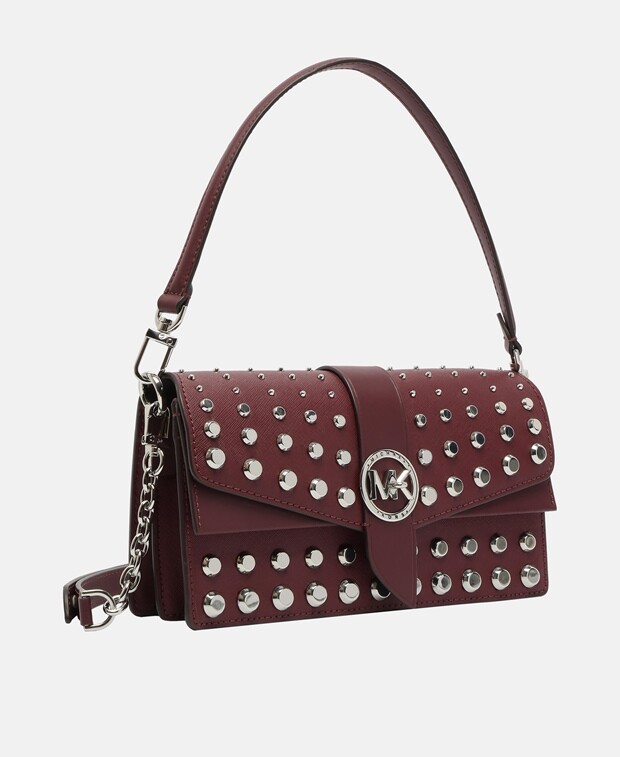 

Кожаная сумка-мессенджер Michael Michael Kors, бордо