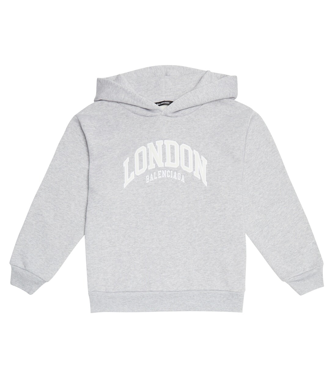 

Худи с логотипом из хлопка Balenciaga Kids, серый