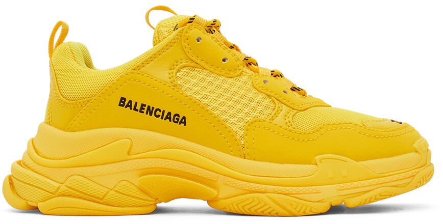 

Детские желтые кроссовки Triple S Balenciaga Kids