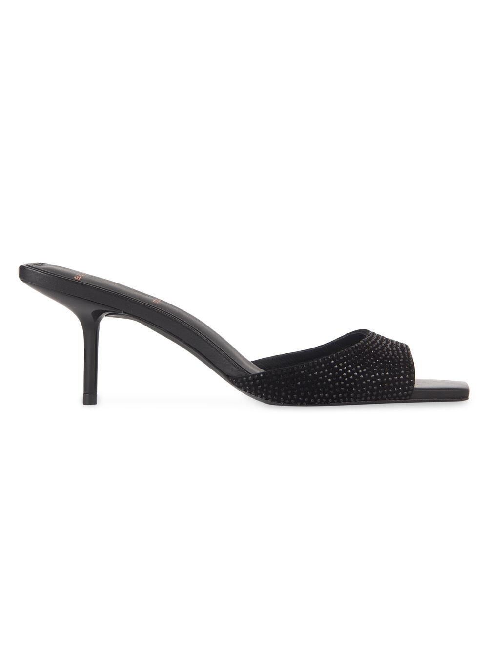 

Туфли-мюли из кожи Buffed Nappa Matching Stones Black Suede Studio, черный