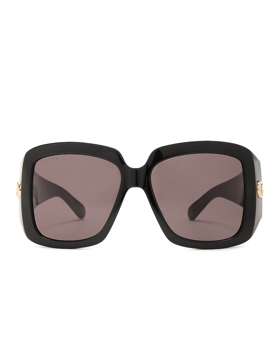 

Солнцезащитные очки Gucci Rectangular Squared, цвет Black & Grey