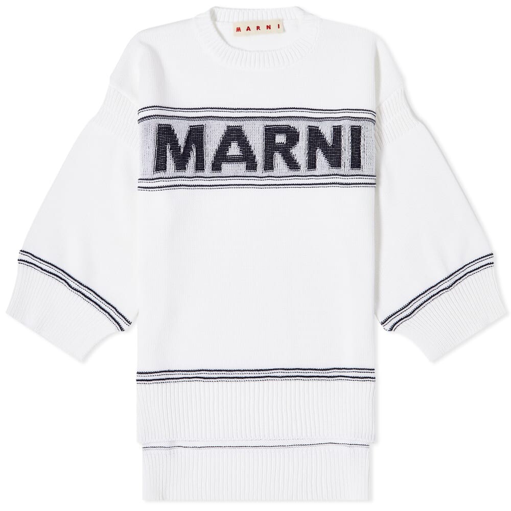 

Свободный вязаный свитер с логотипом Marni