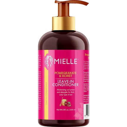 Несмываемый кондиционер Mielle Organics с гранатом и медом для волос 4-го типа, 12 унций успокаивающий кондиционер с овсом и медом mielle organics