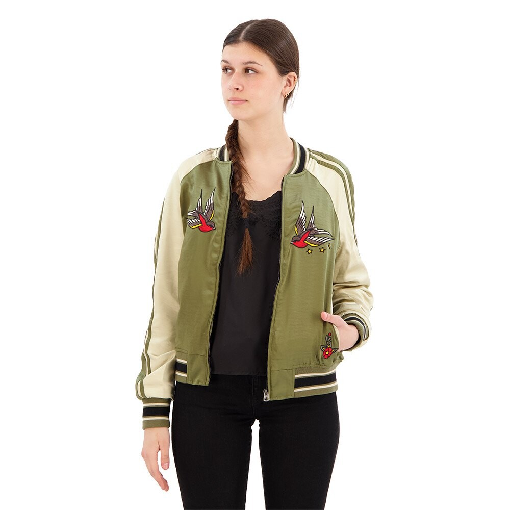 

Куртка Superdry Suikajan Embroidered Bomber, зеленый