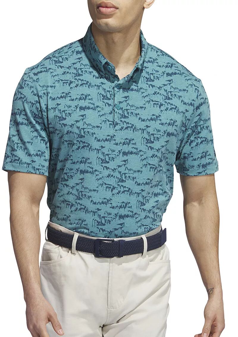 Мужская футболка-поло для гольфа с принтом Adidas