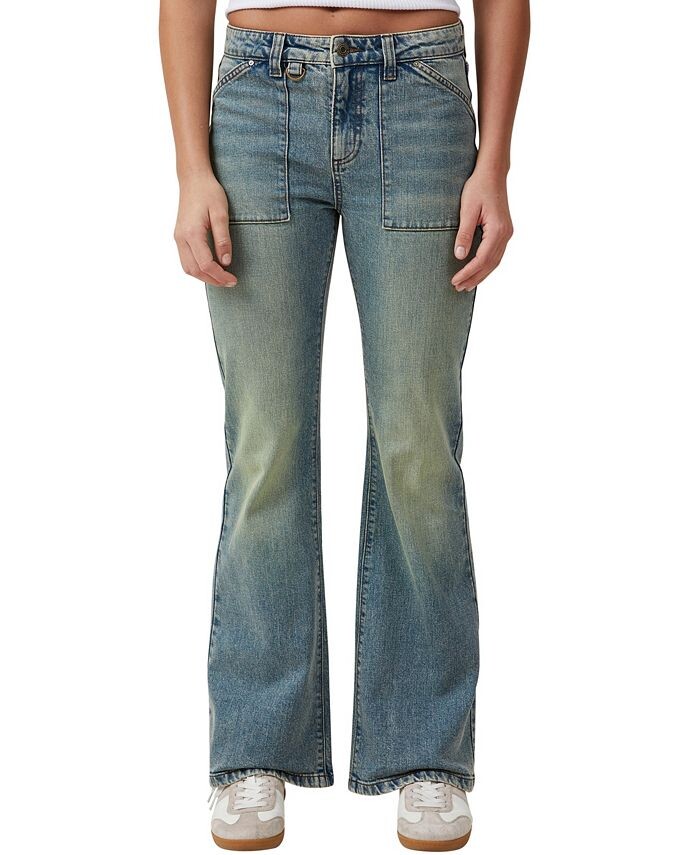 

Женские расклешенные джинсы-бутлеги стрейч COTTON ON, цвет Desert Blue, Utility