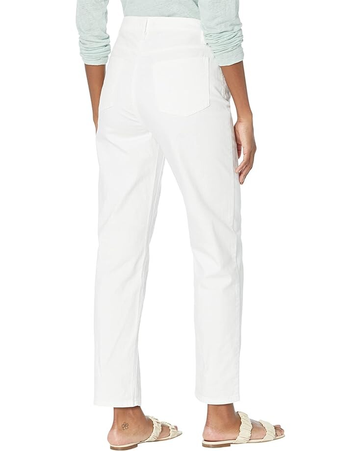 

Джинсы Eileen Fisher Petite High-Waisted Slim Full Length Jeans in White, белый