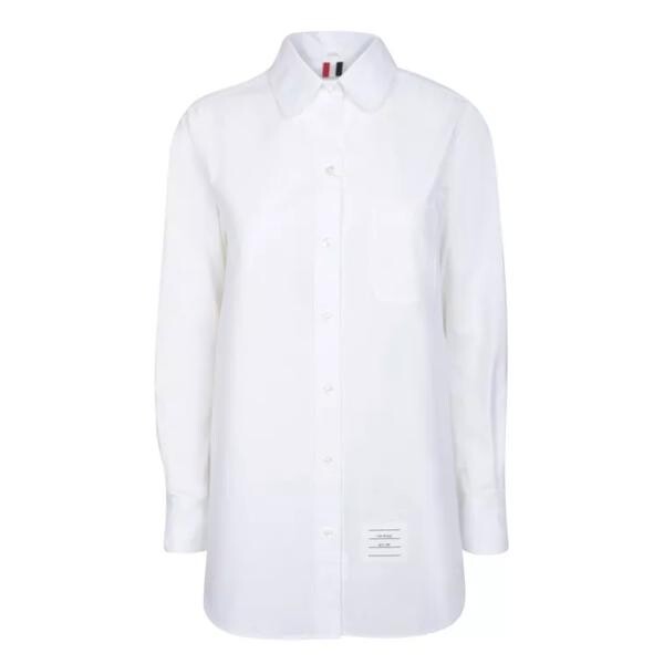 

Футболка cross-strap belted waist shirt Thom Browne, белый
