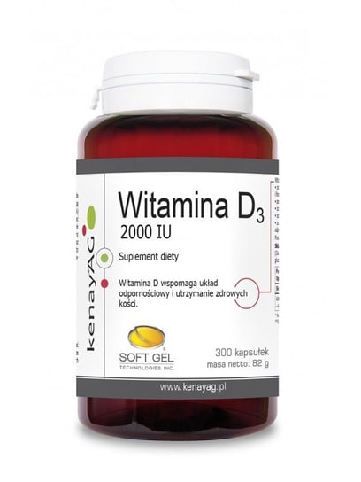 Витамин Д3 2000 МЕ (300 капсул) KenayAg - биологически активная добавка