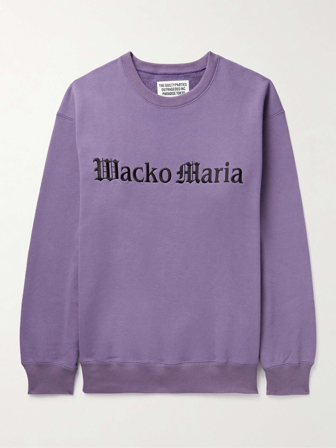 

Толстовка из хлопкового джерси с вышитым логотипом WACKO MARIA, фиолетовый
