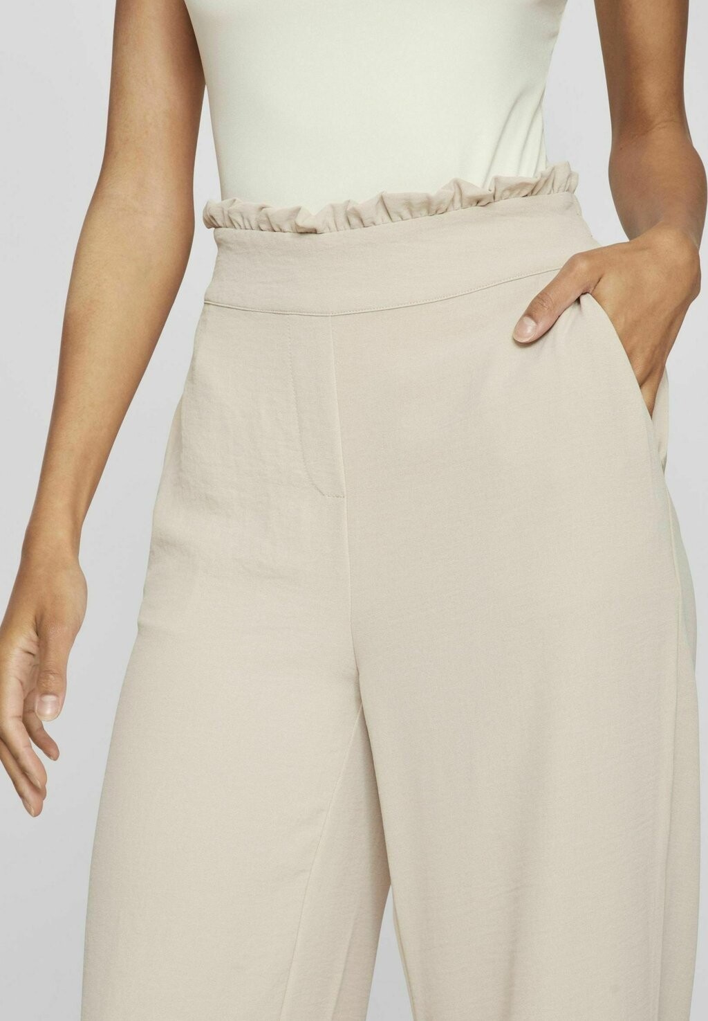 

Брюки HIGH WAIST VILA, бежевый