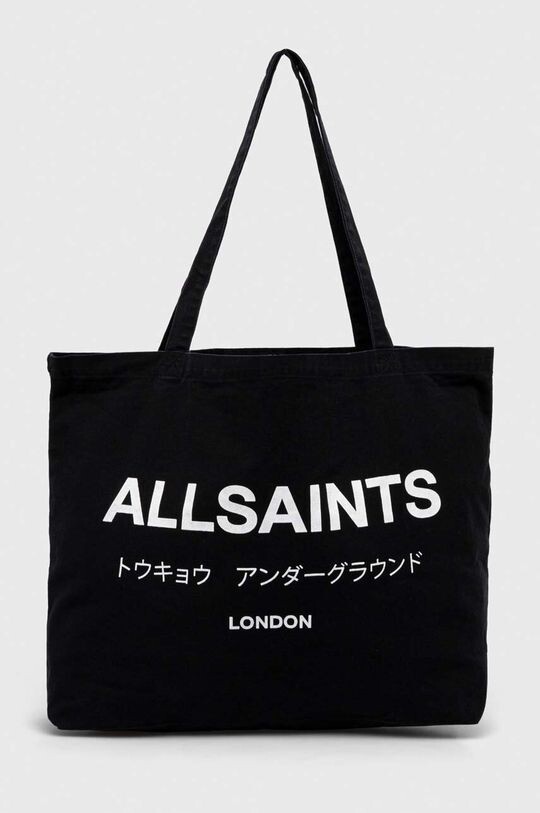 

Хлопковая сумка UNDERGROUND TOTE AllSaints, черный