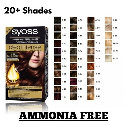 

Syoss Oleo Intense Стойкая краска-масло для волос Professional Performance без аммиака, Schwarzkopf