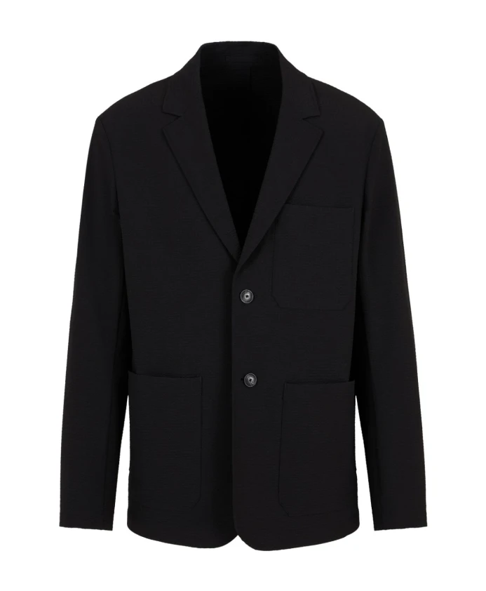 

Куртка из жатого хлопка Emporio Armani, черный