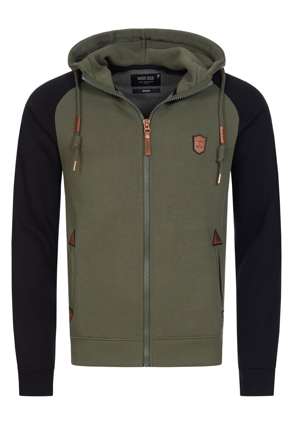 

Толстовка на молнии INDICODE JEANS Arbutus, хаки