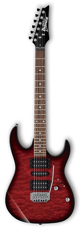 Электрогитара Ibanez GRX70QATRB GIO Electric Guitar RW in Transparent Red Burst