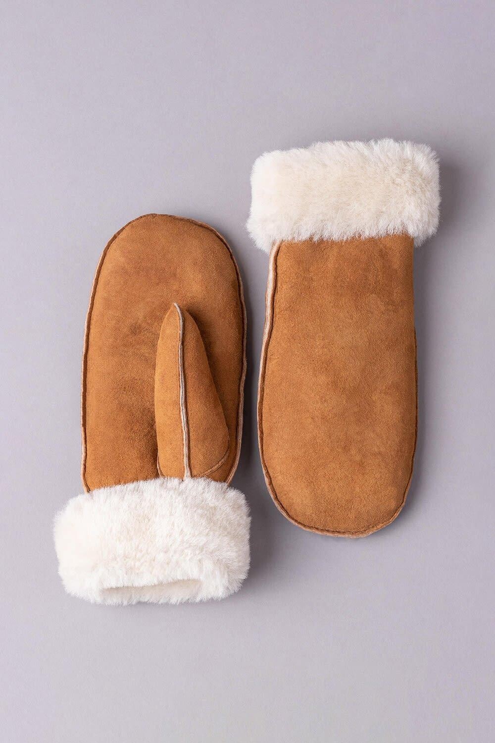 

Классические варежки из овчины Lakeland Leather, коричневый