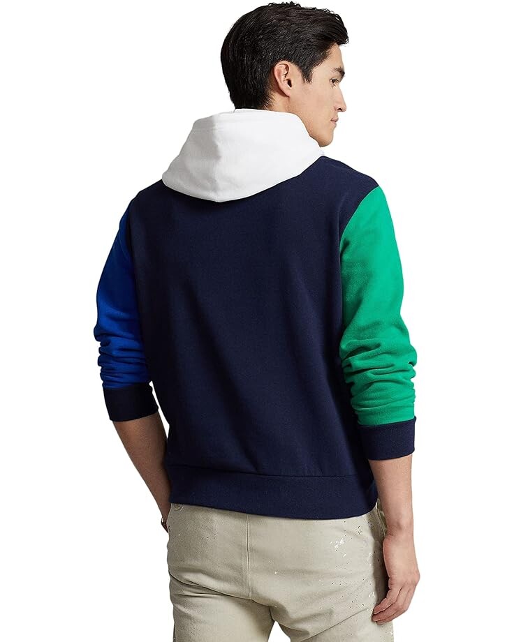 

Худи Polo Ralph Lauren Logo Color-Blocked Fleece Hoodie, цвет Cruise Navy Multi