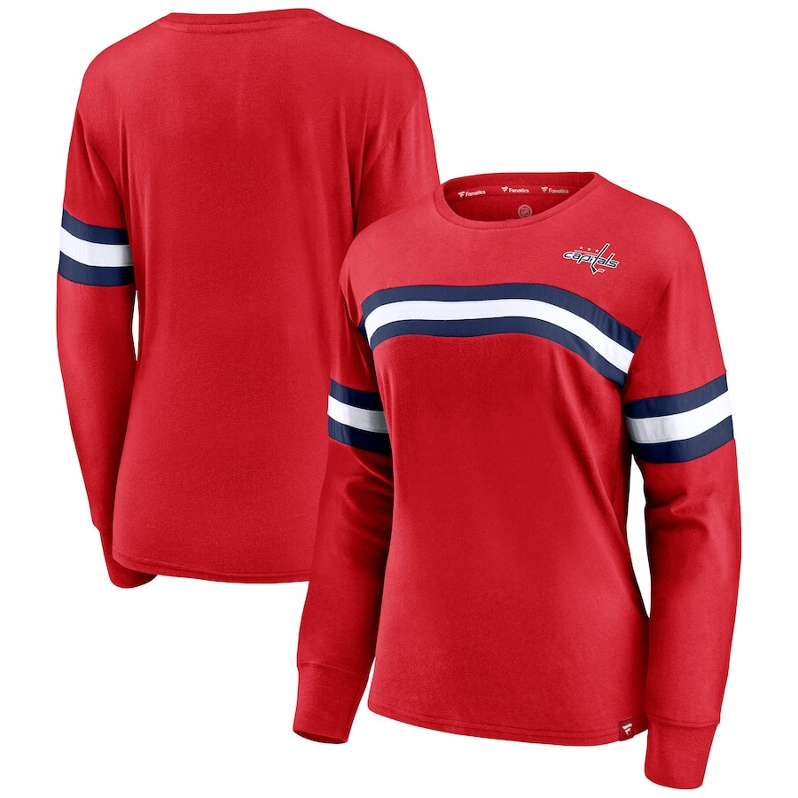 

Футболка с длинным рукавом Fanatics Branded Washington Capitals, красный