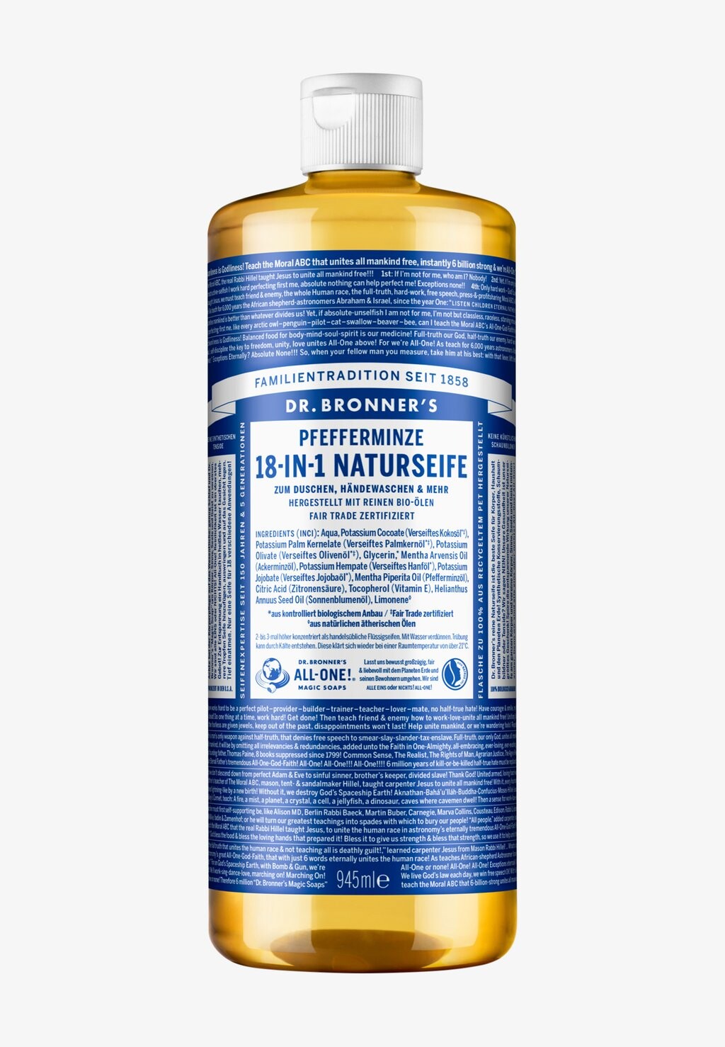 Гель для душа 18-IN-1 LIQUID SOAP PEPPERMINT Dr. Bronner´S