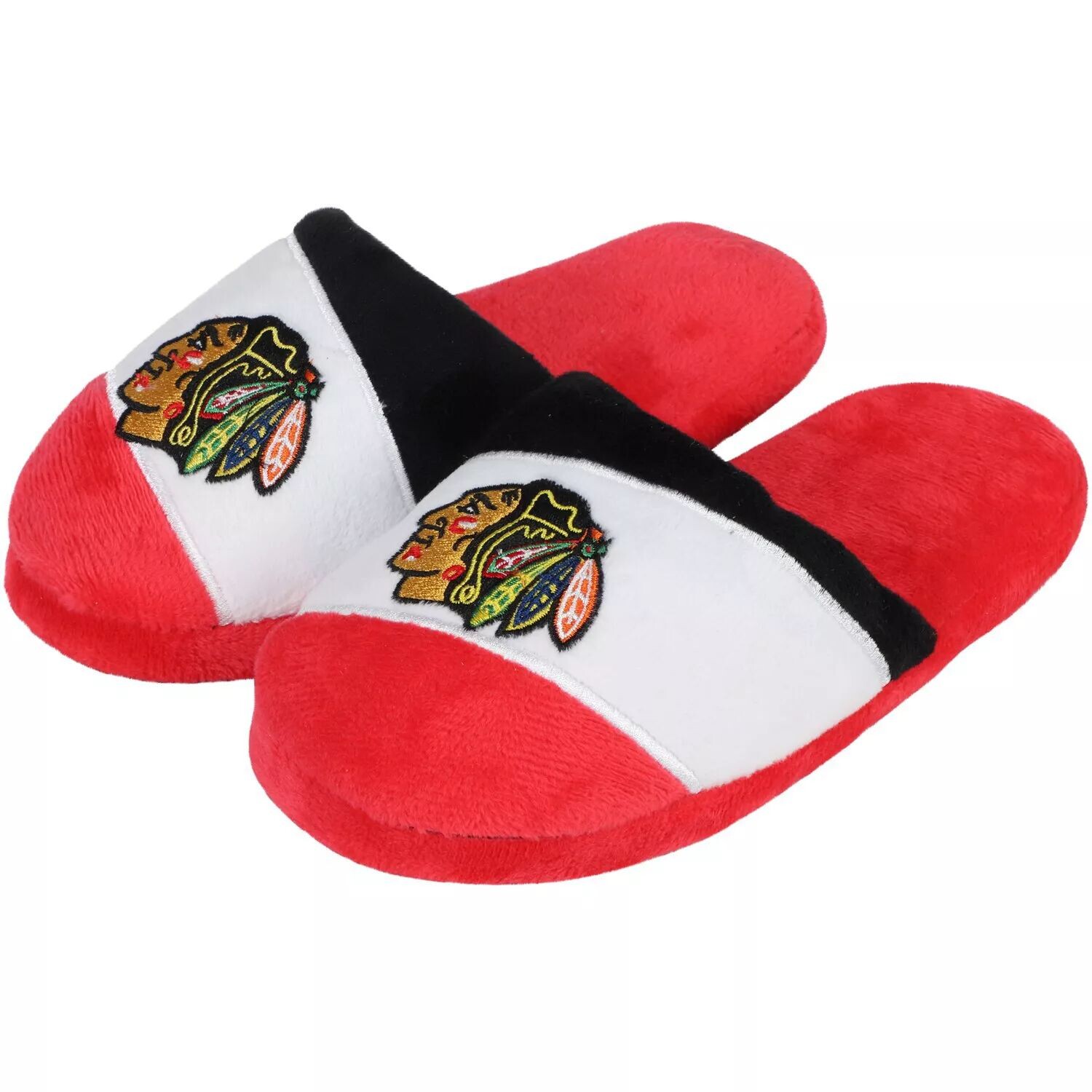 

Шлёпанцы с цветными блоками Youth Chicago Blackhawks Team Unbranded