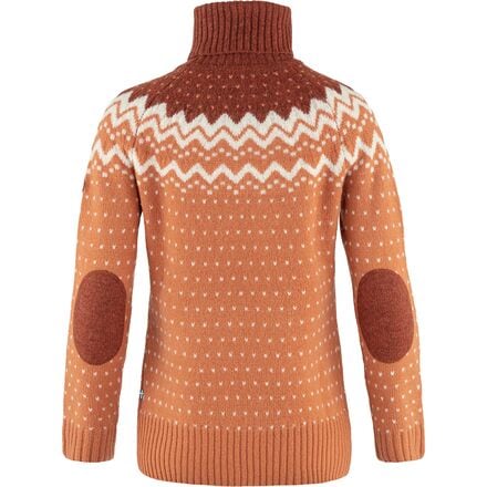 Вязаный свитер с высоким воротником Ovik — женский Fjallraven, цвет Desert Brown/Autumn Leaf дружные динозаврики отправляемся в город