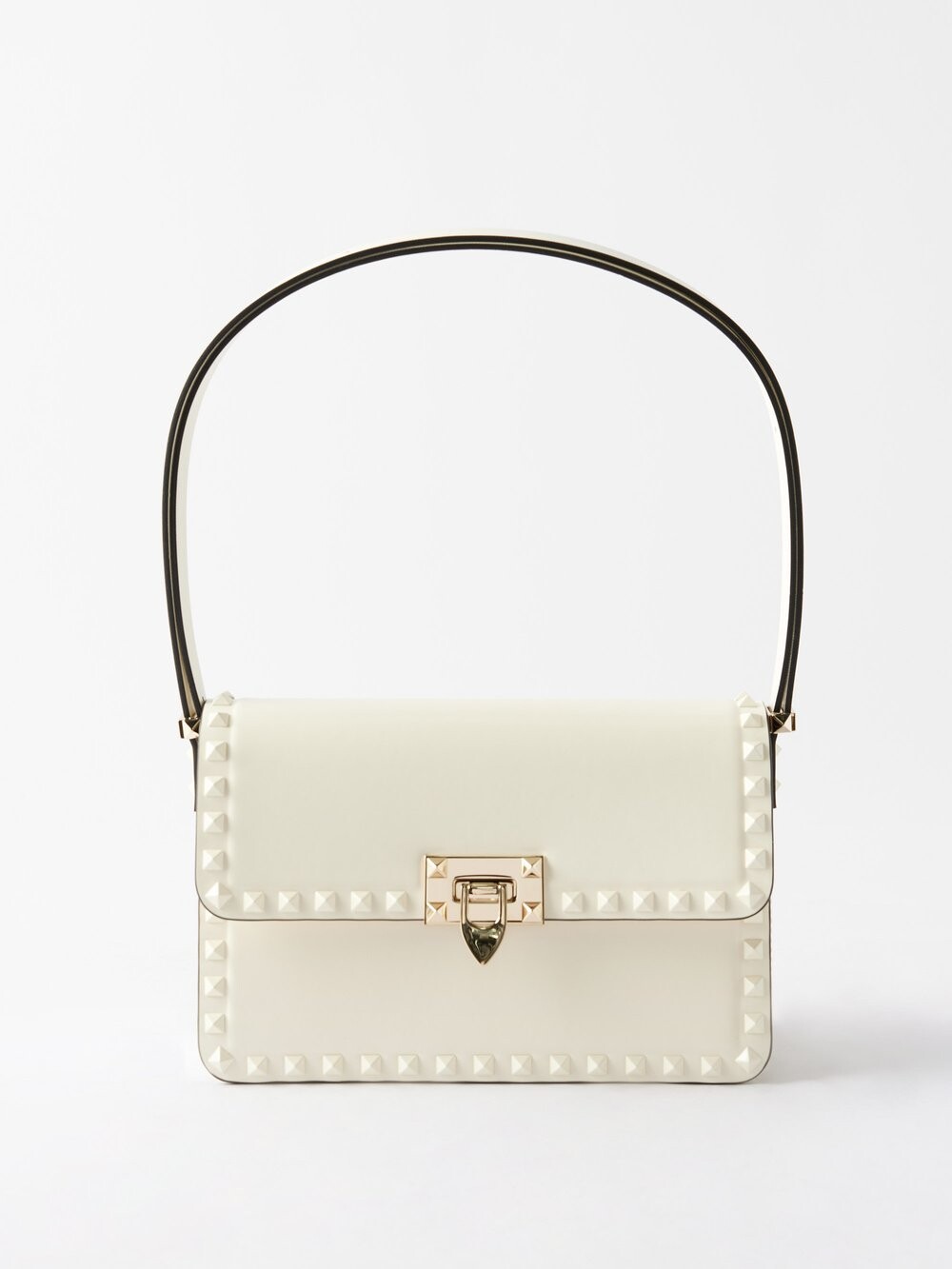 

Кожаная сумка через плечо rockstud Valentino Garavani, белый