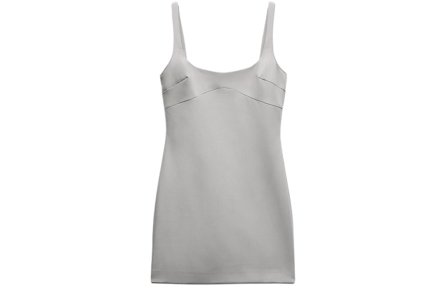 

Платье без рукавов женское серое Zara