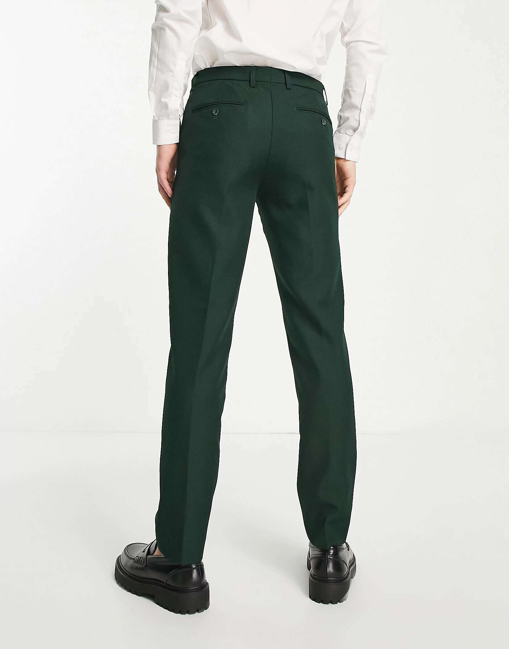 Темно-зеленые костюмные брюки узкого кроя Only & Sons обычные брюки чинос only
