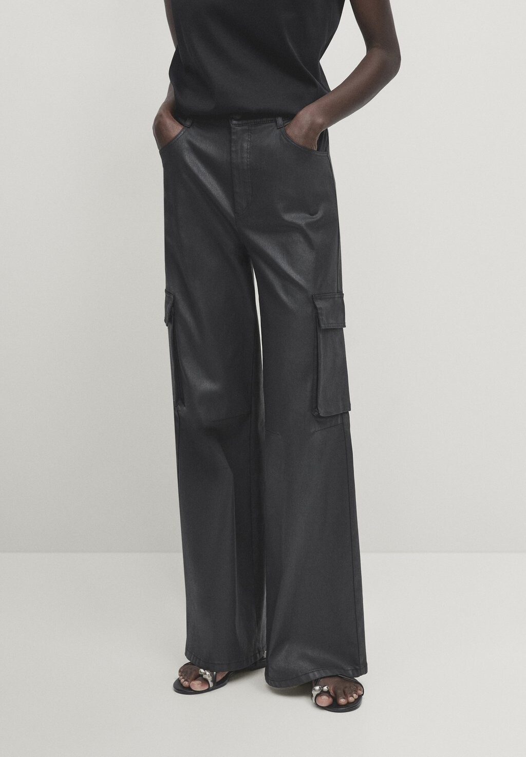 

Брюки-карго Massimo Dutti, черный