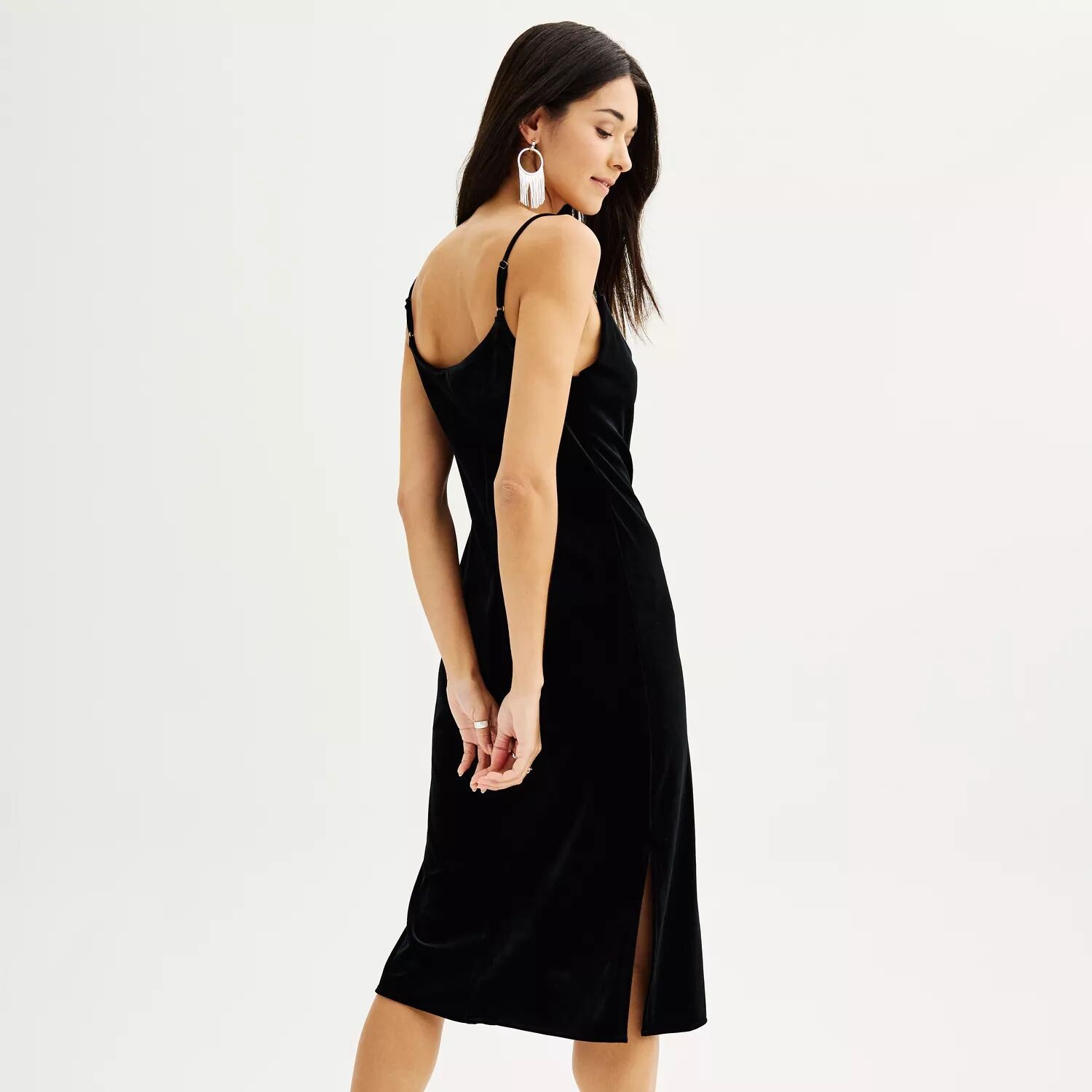 

Женское бархатное платье-комбинация миди Nine West Nine West
