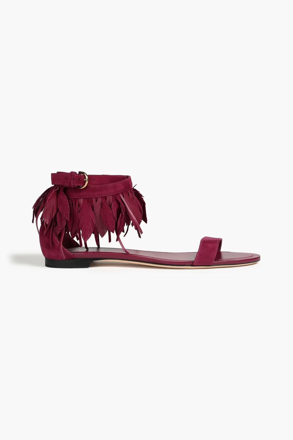 

Замшевые босоножки с бахромой Tod'S, слива