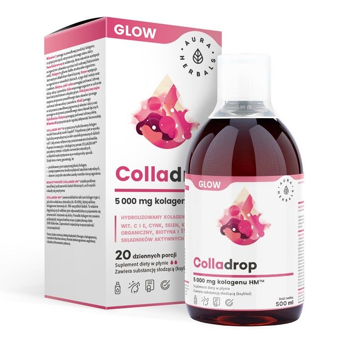 Жидкий коллаген Colladrop Glow Kolagen Morski 5000 mg Płyn, 500 мл жидкий коллаген pharmovit kolagen 500 мл