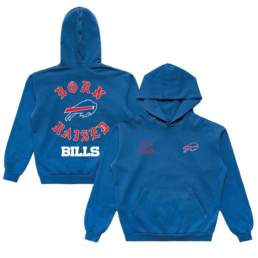

Пуловер с капюшоном Born x Raised Buffalo Bills, роял